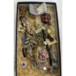 Selection of vintage and later costume jewellery