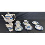 Part coffee service includes coffee pot, cream jug six saucers 4 cups etc