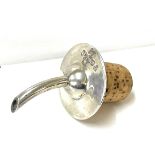 Hallmarked silver bottle stopper by J B Challerley