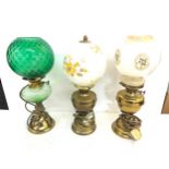 3 Electrical converted oil lamps, untested