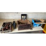 Assortment of vintage and later tools to include black and decker jigsaw, 900w planer etc and a