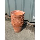 5 Terracotta plant pots
