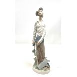 large lladro man with sword figure measures approx 30cm high good condition