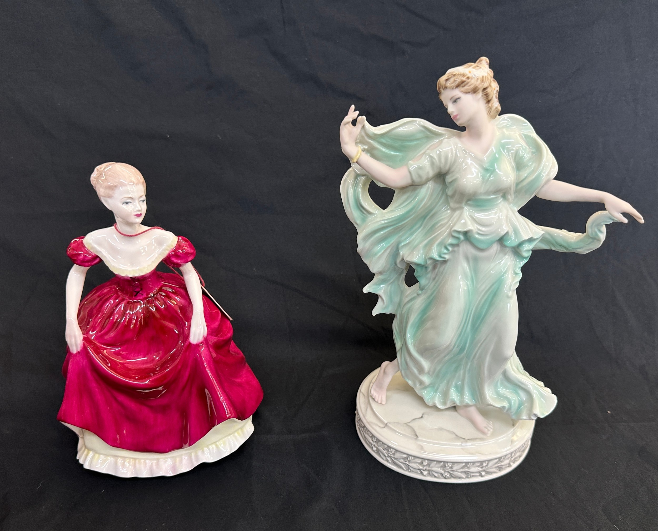 Two boxed porcelain figures one Coalport 'Ladies of Fashion Flair' and Wedgwood ' Spirit of Dance - Image 2 of 6