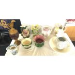 Large selection of assorted jugs/ jardiniere 10 in total etc