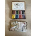 Antique Lefranc's soft french pastel crayons by Windsor and Newtom Limited