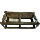 Military ammo box shelf measures approximately 13.5 inches tall 26 inches wide 8 inches depth