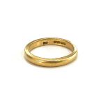 22ct Gold wedding band, total weight 4.6grams, hallmarked 22, ring size N