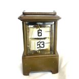Unusual antique patent ever ready chronos digital carriage clock