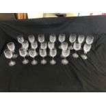 Selection of 21 waterford crystal glasses