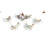 Part Chinese Geisha girl tea set with 2 tea pots