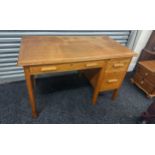 Vintage oak desk measures approx 47 inches length by 30 inches high and 26 inches deep