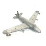 Cast aluminum plane model measures approximately 19 inches depth 25 inches wide