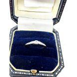 9ct Gold, Platinum and diamond ring (1.2g)