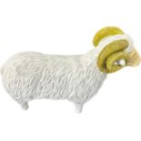 Resin / plastic Ram, overall measurements Height 29 inches, Length 33 inches