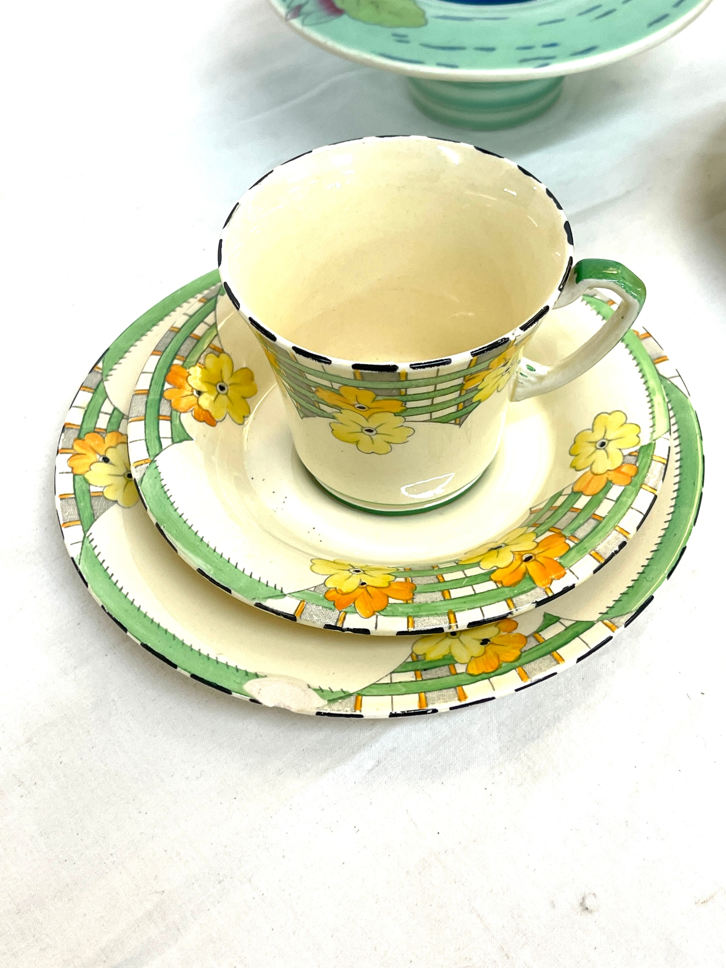 Selection of art deco pottery includes cups and saucers, crown derby etc - Image 7 of 14