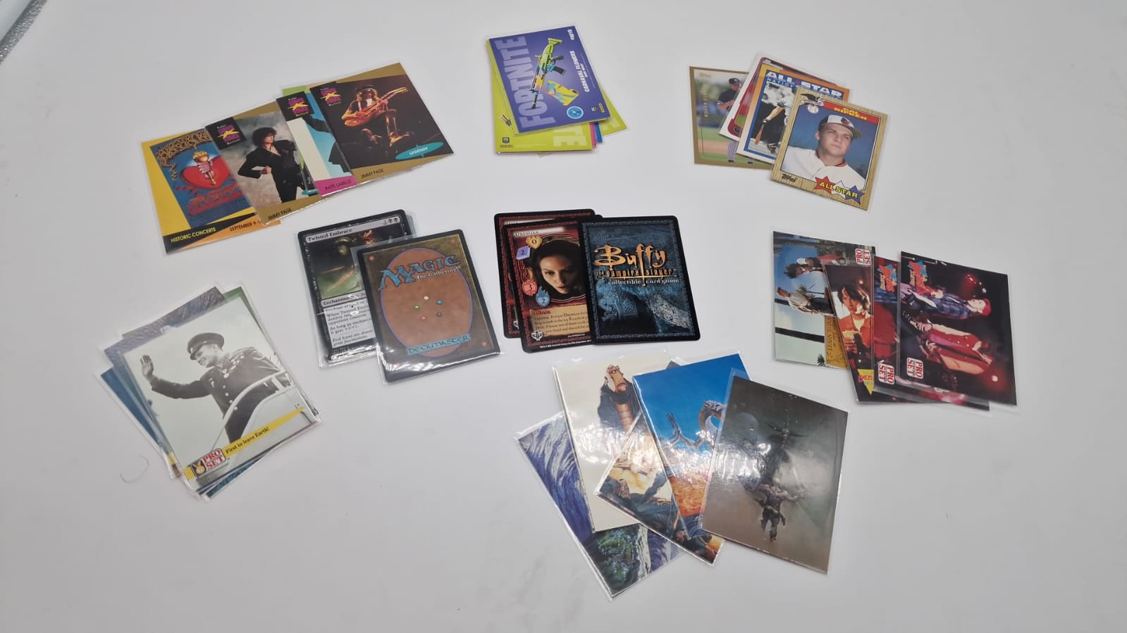 Collection of various trading collector cards