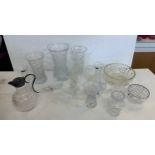 Selection of assorted glassware