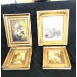 Selection of 4 framed pictures/ prints, largest measures approximately 11 inches by 9.5 inches
