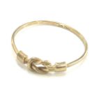 Vintage ladies 9ct gold hallmarked knot ring, ring size M