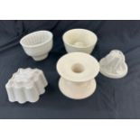 Selection of vintage Jelly moulds includes 2 Shelley jelly moulds etc