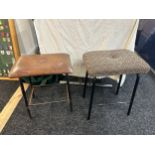 2 Vintage retro stools height approximately 20 inches