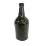 Rare antique wine bottle with seal marked "IBB" height 25.5cm