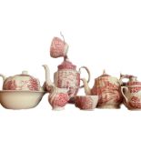 Part Red and white tea/ dinner Elizebeth set