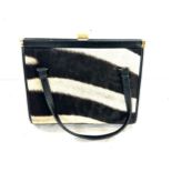 Vintage Zebra fur handbag