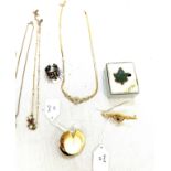 Selection vintage and later ladies costume jewellery to include Konplatt, Pilgrim, Sphinx brooch,