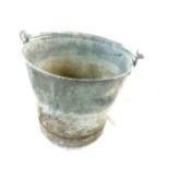 Galvanised vintage small bucket, approximate height 10 inches, diameter 9 inches