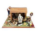 Dolls "Shed and "Garden" handmade display figures and accessories