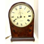 Hamley London double fusee mantle clock, untested, approximate measurements: Height 16 inches, Width