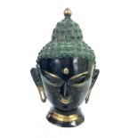 Large oriental brass head, approximate height 15 inches