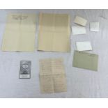 Original German death note with hand written letters and photos