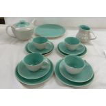 Four piece Poole tea service to include cups, saucers, tea pots etc