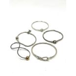 5 X .925 Pandora Bracelets (65g)