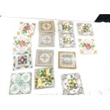 Selection of vintage Tiles some marked LT England