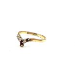 Ladies 9ct gold stone set dress ring, total weight approximately 2.4 grams, ring size X