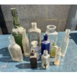 Selection of vintage glass bottles