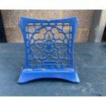 Cast iron cooking book stand