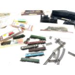 Selection of trains to include N gauge miniature Engines, scale models, track etc