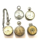 Selection 5 pocket watches, all untested a/f