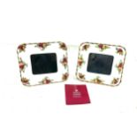 2 New Royal Albert Old Country Rose frames