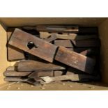 Selection of vintage wood workers tools includes flat planes etc