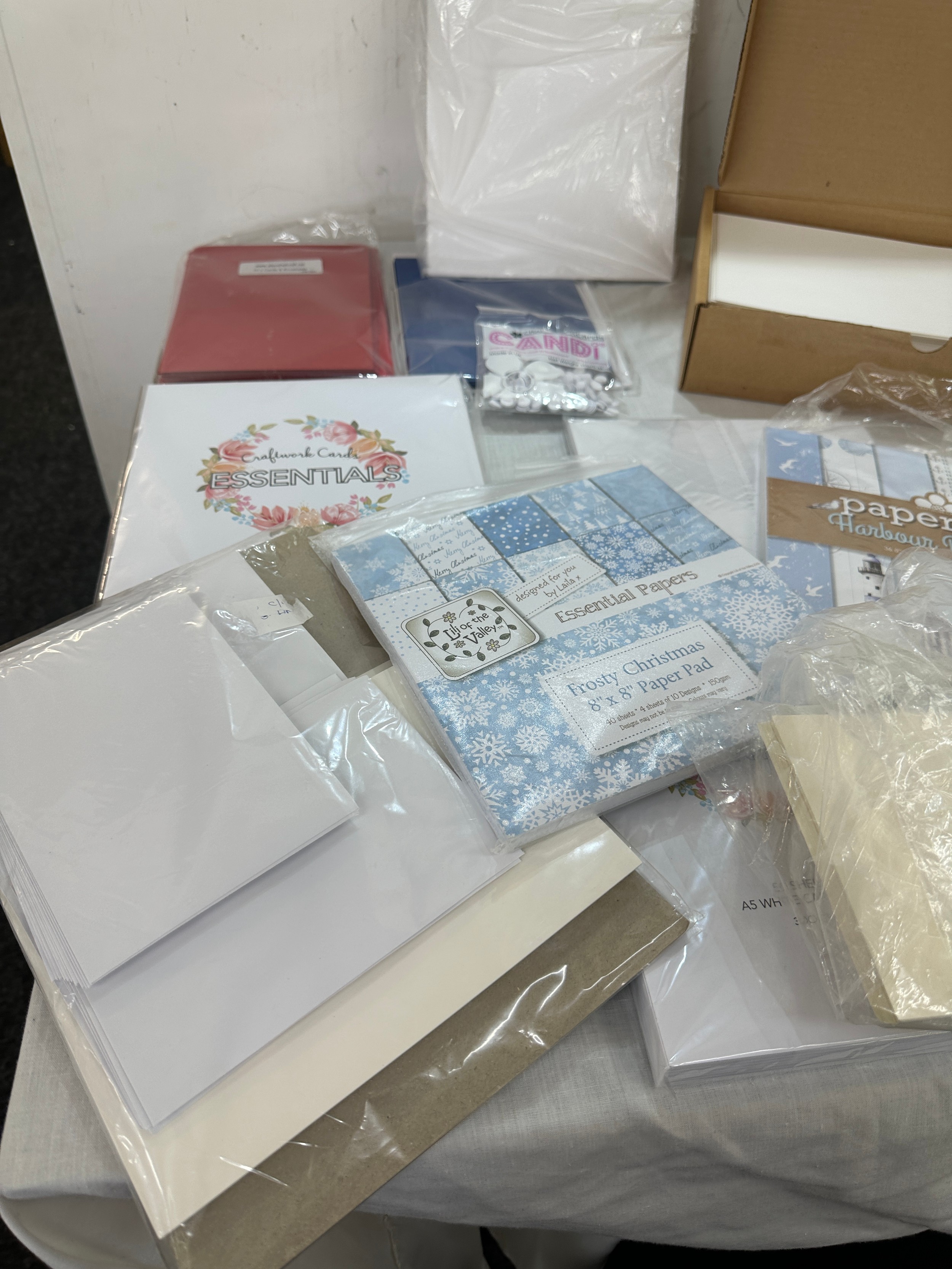 Selection new craft items to include A4 white card stocks, card, envelopes tag pads etc - Image 2 of 12