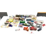 Large selection of vintage and later cars includes snoopy car, days gone, corgi etc