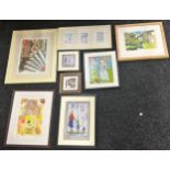 Large selection of framed paintings, all signed