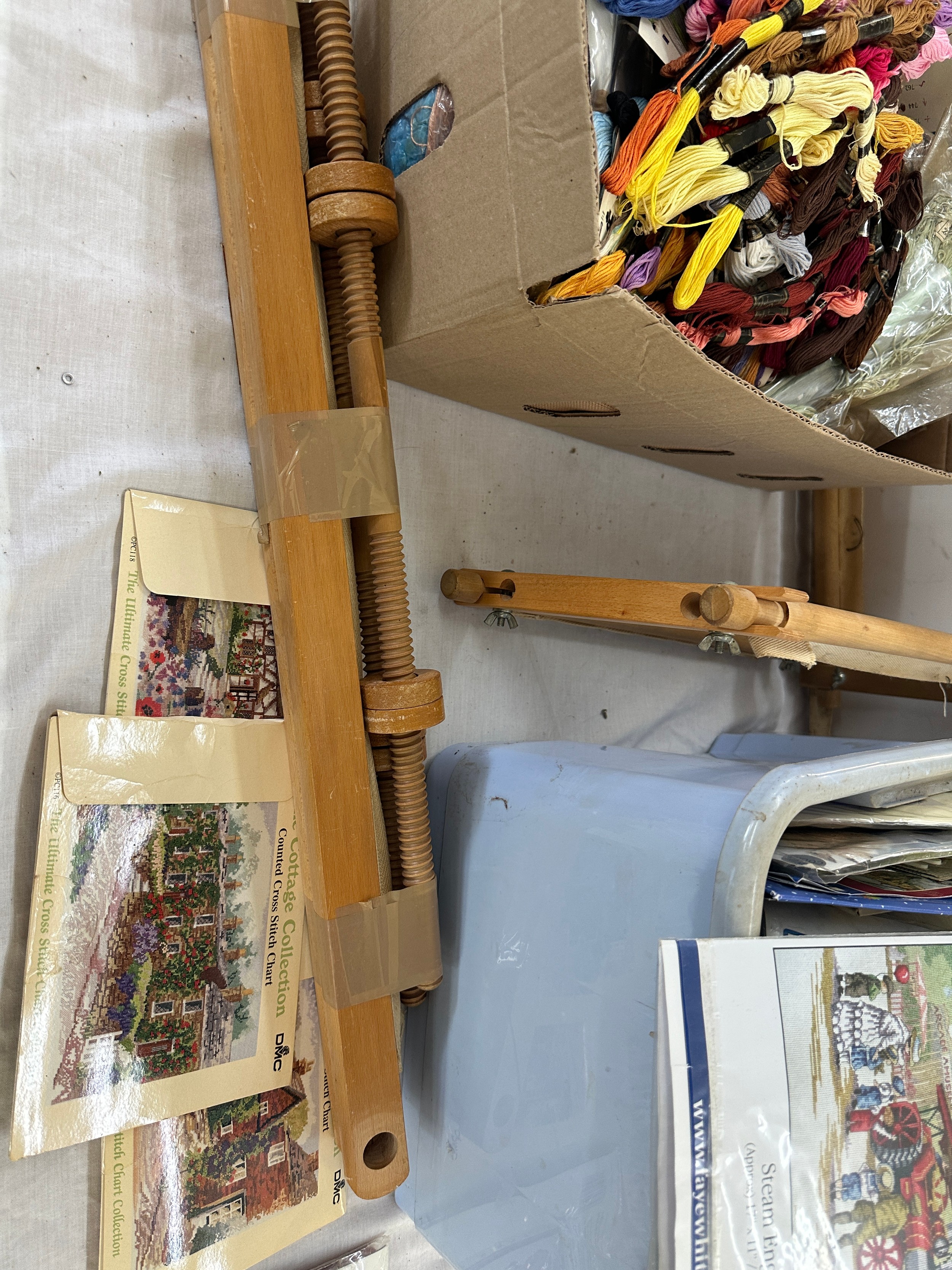 Selection of tapestry items to include thread, patterns and frames - Image 6 of 7