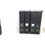 4 faux leather office filing boxes A4 size plus 1 other